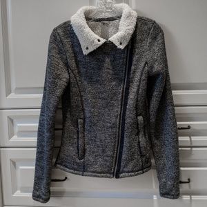 Fleece Lined Zip Jacket Bench Cozy Soft Collar